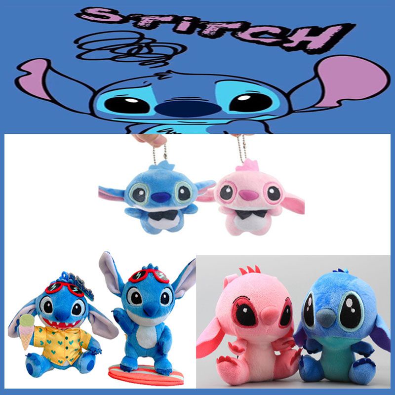 Móc khoá đồ chơi thú bông Lilo và Stitch mini 10cm làm quà tặng/trang trí túi