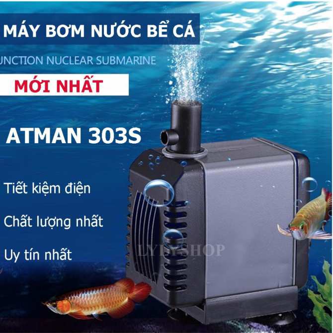 Máy bơm bể cá AT 303S 6W 600LH siêu bền, Bảo hành uy tín - atman303s