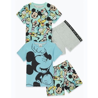 Đồ bộ cộc tay cho bé trai - Set 2 bộ Mickey và Goofy Next cho bé trai size 8-22kg