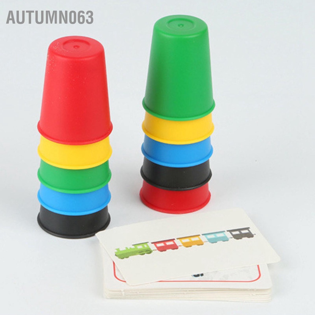 Trò chơi xếp chồng cốc dành cho trẻ em giáo dục đầy màu sắc tương tác đào tạo tốc độ Autumn063