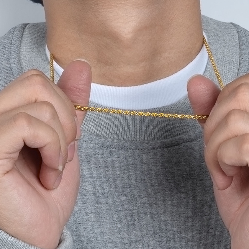 Vòng cổ Màu Vàng Kim 60cm Dễ Phối Đồ Thời Trang Cho Nam Và Nữ