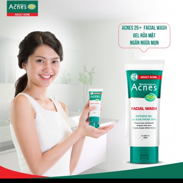 Gel rửa mặt Acnes 25+ Facial Wash 25ml