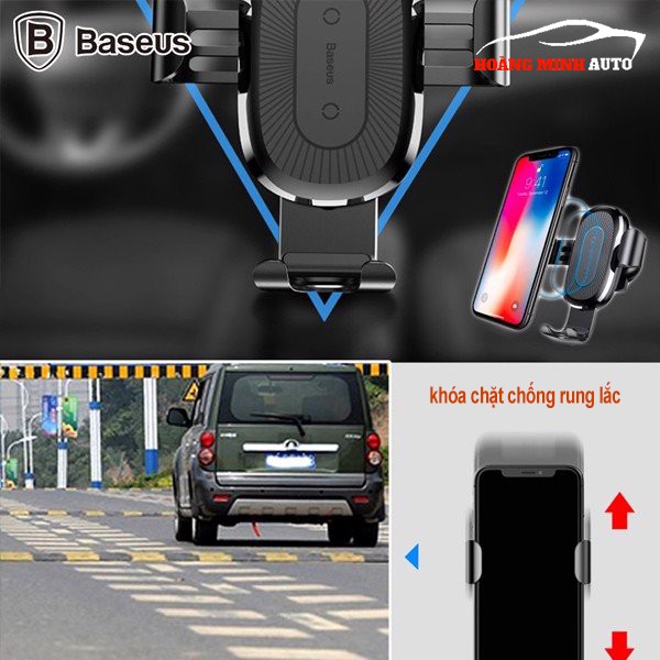 Giá Đỡ Điện Thoại Kiêm Sạc Không Dây Trên Ô Tô Baseus Chính Hãng Loại Kẹp Cửa Gió | BigBuy360 - bigbuy360.vn