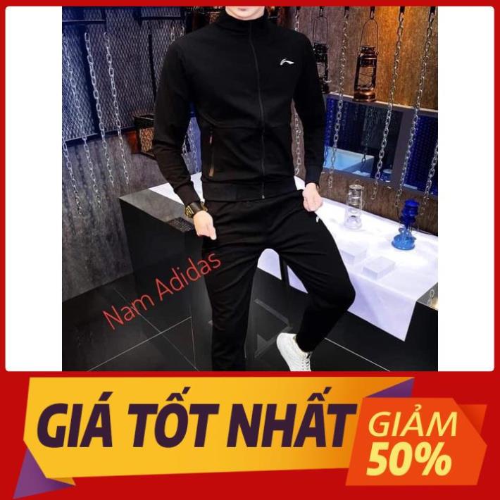SALE Bộ Thể Thao Nam Thu Đông Lining Quần Áo Thể Thao Chất Nỉ Chính Hãng Cao Cấp
