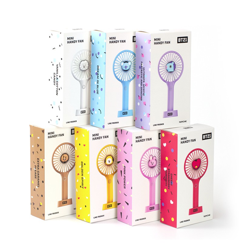 Quạt mini cầm tay Handy Fan BT21 ver 1234