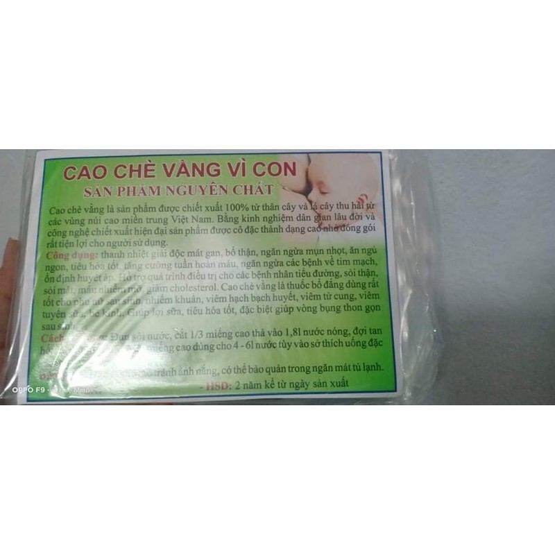 10 lá cao chè vằng lợi sữa giảm cân.