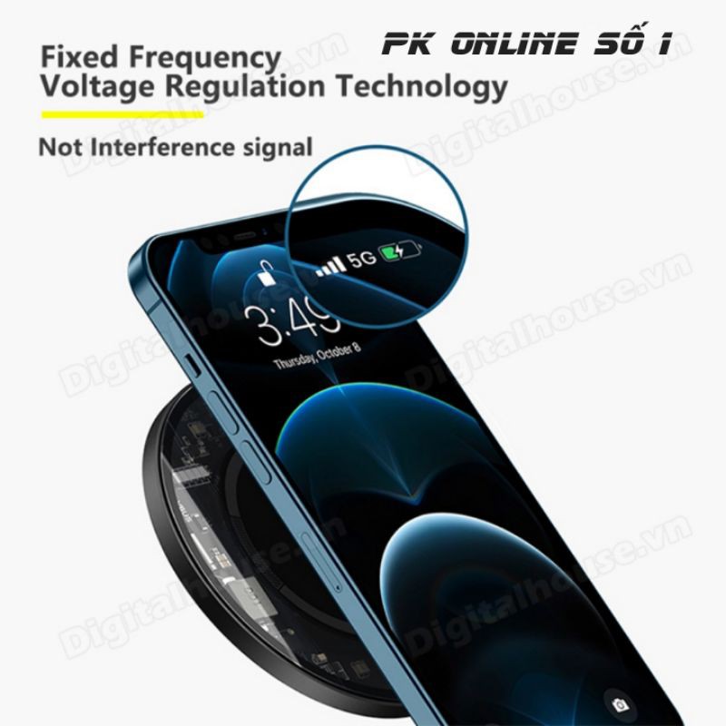 Bộ sạc không dây Baseus Magsafe Sạc nhanh 15W cho iphone 12 Thiết kế tương lai