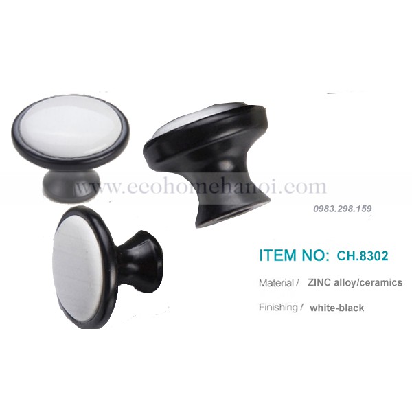Núm tay nắm tủ tròn hợp kim CH8300