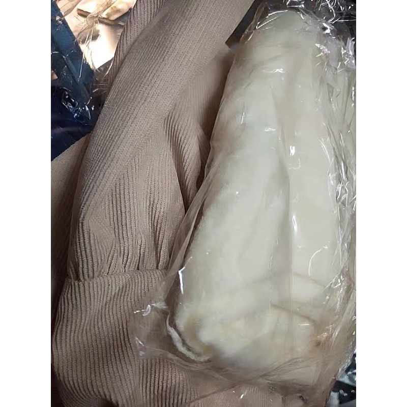 Set Áo gile Váy trắng dài babydoll nhung tăm bánh bèo tay bồng thắt nơ