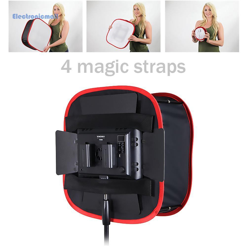 ElectronicMall01 Portable Collapsible 40x40cm Lighting Modifier Softbox for LED Light Panel