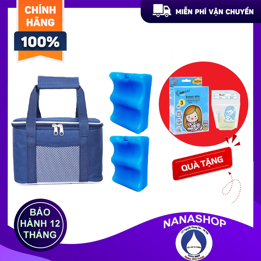 [TẶNG 10 TÚI TRỮ SUNMUM] Set túi đá khô trữ sữa mẹ công nghệ Mỹ bảo quản giữ lạnh 12 tiếng giữ nhiệt ủ ấm 4 tiếng