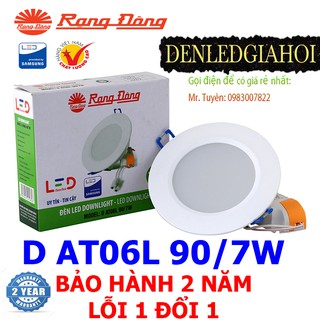 Bóng đèn LED âm trần Downlight 7W  Rạng Đông,  model D AT06L 90/7W