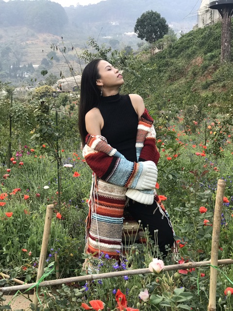 Áo choàng len đan tay phong cách Bohemian | BigBuy360 - bigbuy360.vn