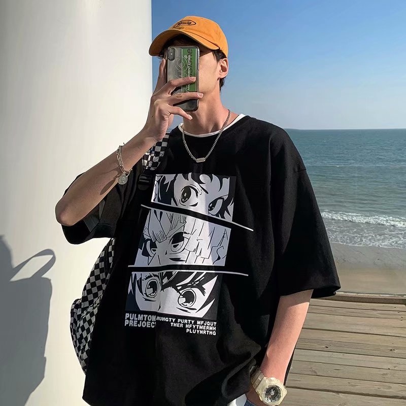 Áo Thun Tay Ngắn Phong Cách Năng Động Thời Trang Cho Nam 4 Màu Size M-5Xl