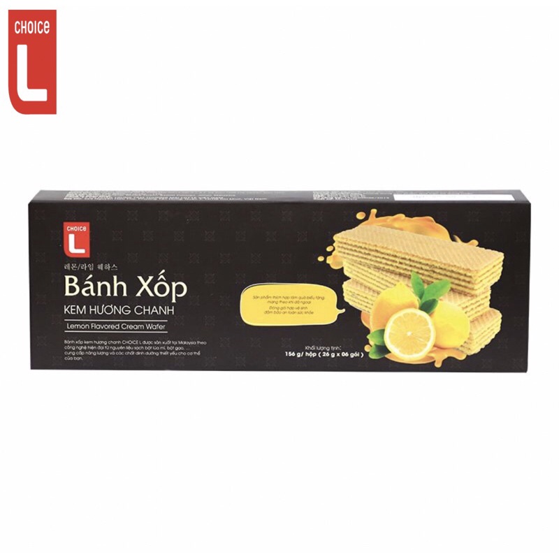 Bánh Xốp Kem Hương Chanh/Hương Dâu/Hương Sôcla Choice L Hộp 156g