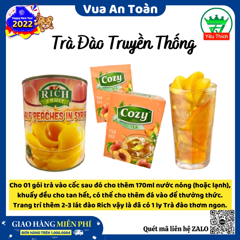 Set Nguyên Liệu Trà Đào 18 Ly