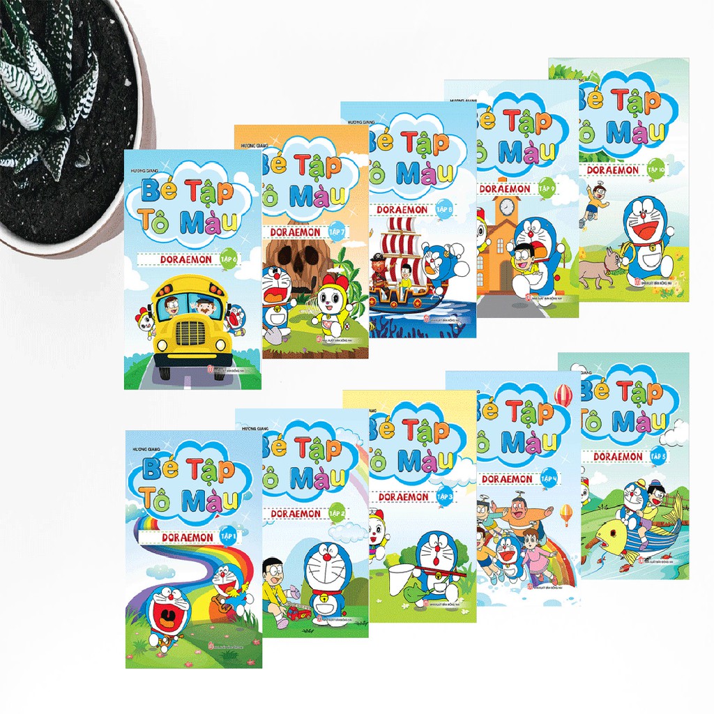 Sách- Combo Bé Tập tô màu Doraemon ( 10 Quyển )