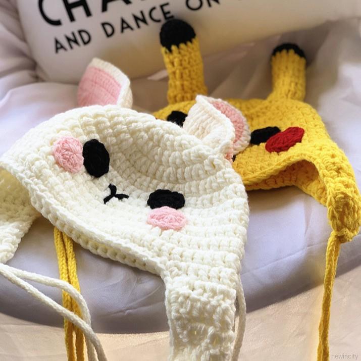 Nón len giữ ấm phong cách Hàn Quốc dễ thương dành cho các bé