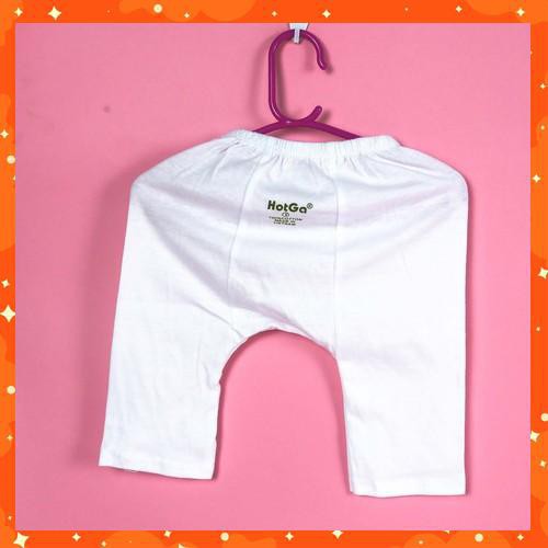 Quần dài sơ sinh đáy ngang HOTGA TRẮNG cho em bé mặc bỉm
