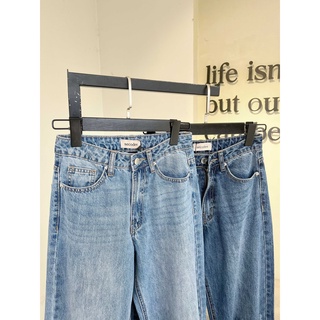 Quần jeans suông rách gối | Boho Jeans | Secodee
