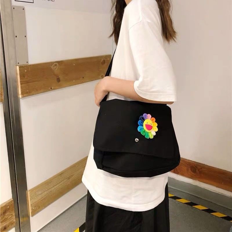 Túi tote vải bố đeo chéo canvas thời trang ulzzang đẹp giá rẻ đi học - TV01