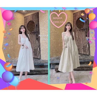 Đầm bầu dự tiệc giá rẻ- Váy bầu suông hai dây thiết kế đẹp kiểu dáng thời trang mặc nhà đi dạo đi chơi