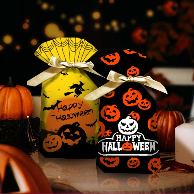 Túi đựng bánh/kẹo, bao bì đựng bánh kẹo chủ đề Halloween kích thước 15 * 23 - VUA BAO BÌ