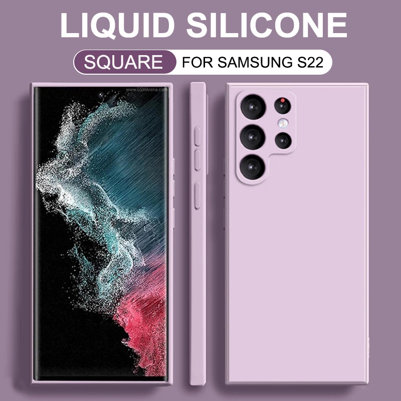 Ốp Điện Thoại Silicon Dẻo Mềm Chống Sốc Hình Vuông Cho Samsung Galaxy S22 Plus S22 Ultra A53 A73