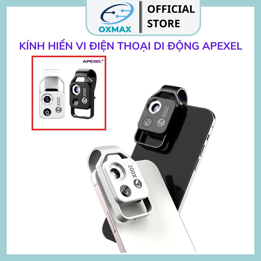 Kính hiển vi điện thoại di động APEXEL Kính lúp 200x siêu nét Kính lúp cho học sinh