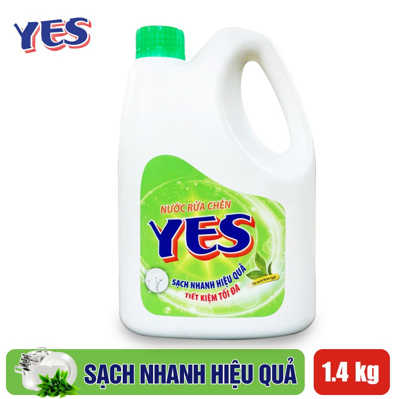 Nước Rửa Chén YES 1.4KG Siêu Sạch Trà Xanh - N2103