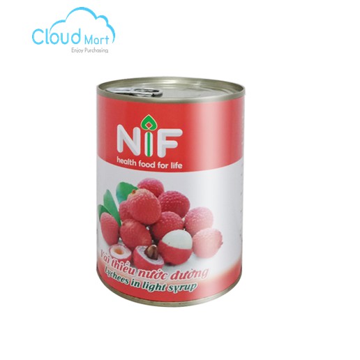 Vải thiều Nước Đường NIF 560g (Hộp) - Nguyên vật liệu pha chế - Nguyên vật liệu trà sữa - Chè khúc bạch - Cloud Mart