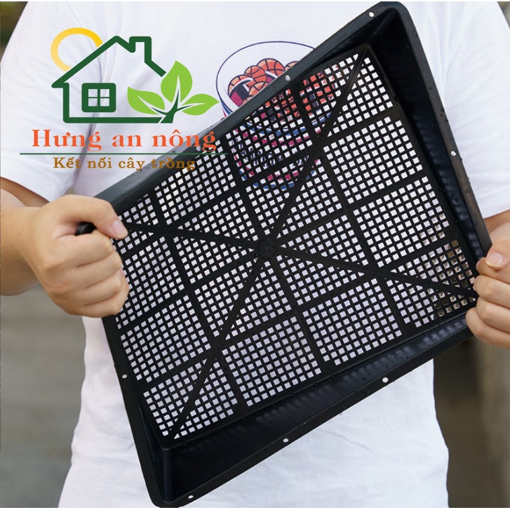 KC36L1 - Sét khay 36cm + 20 chậu vuông màu 7cm tiện trồng sen đá xương rồng