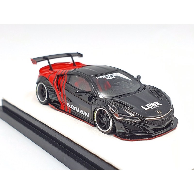 Xe Mô Hình Honda NSX LBWK Advan Tỉ lệ : 1:64 Hãng sản xuất Timothy&amp;Pierre ( Đỏ Đen )