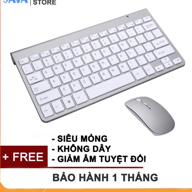 Bàn Phím và Chuột Không Dây Chống Thấm Nước 2.4G dùng cho laptop, máy tính pc, máy chiếu Beecube