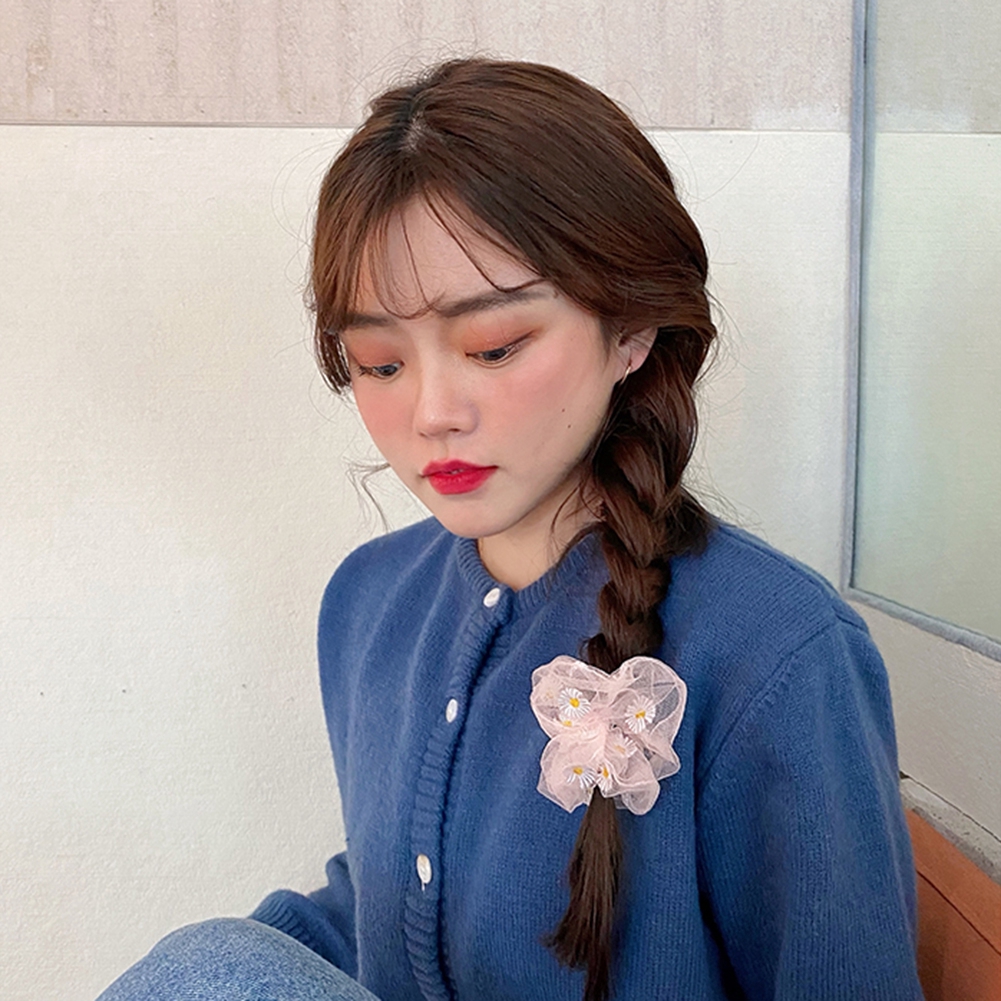Korea INS Cúc hair Scrunchies Dây buộc tóc hoa
