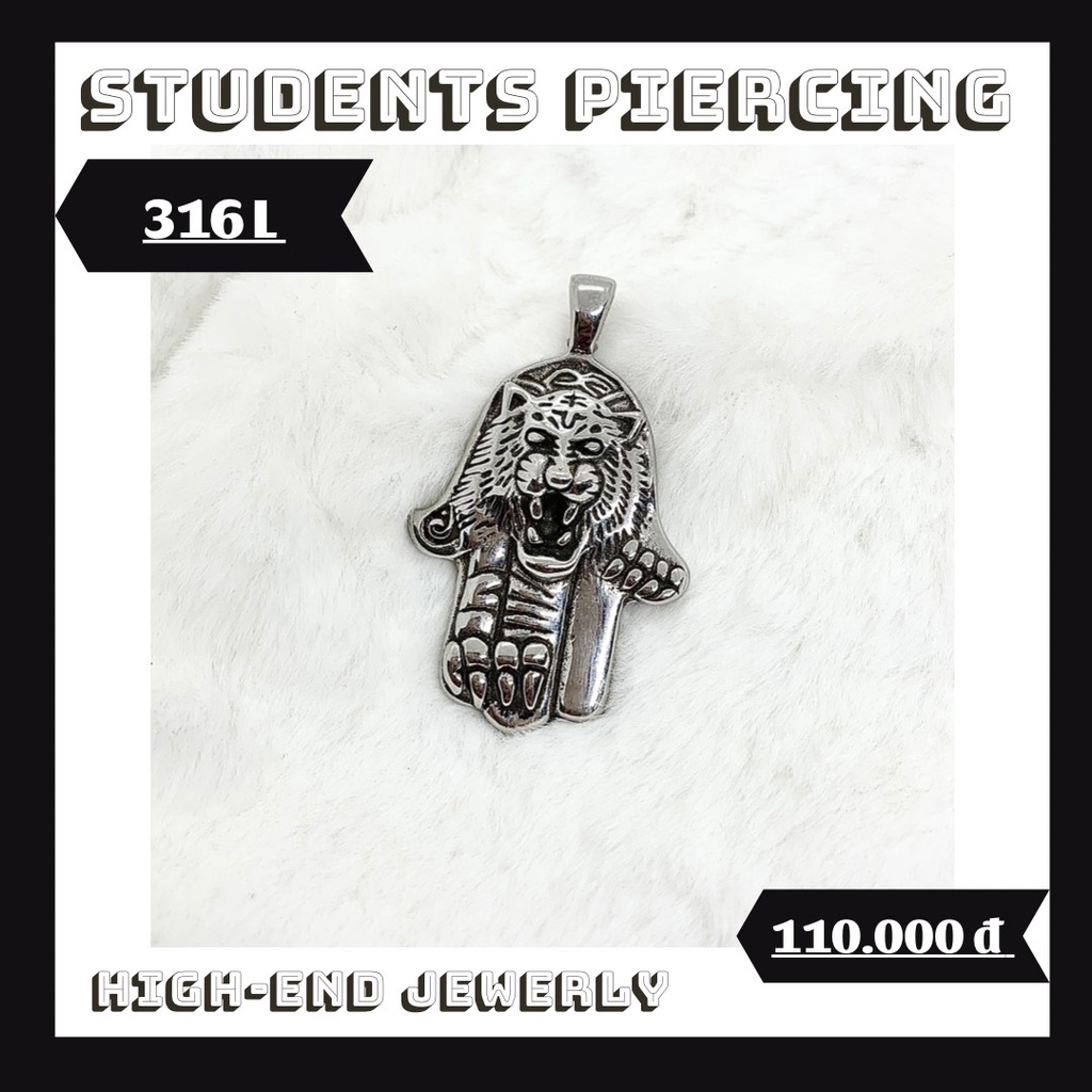 [Rẻ Vô Địch] Mặt Dây Chuyền Hình Hổ - Thép 316L Không Han Gỉ
