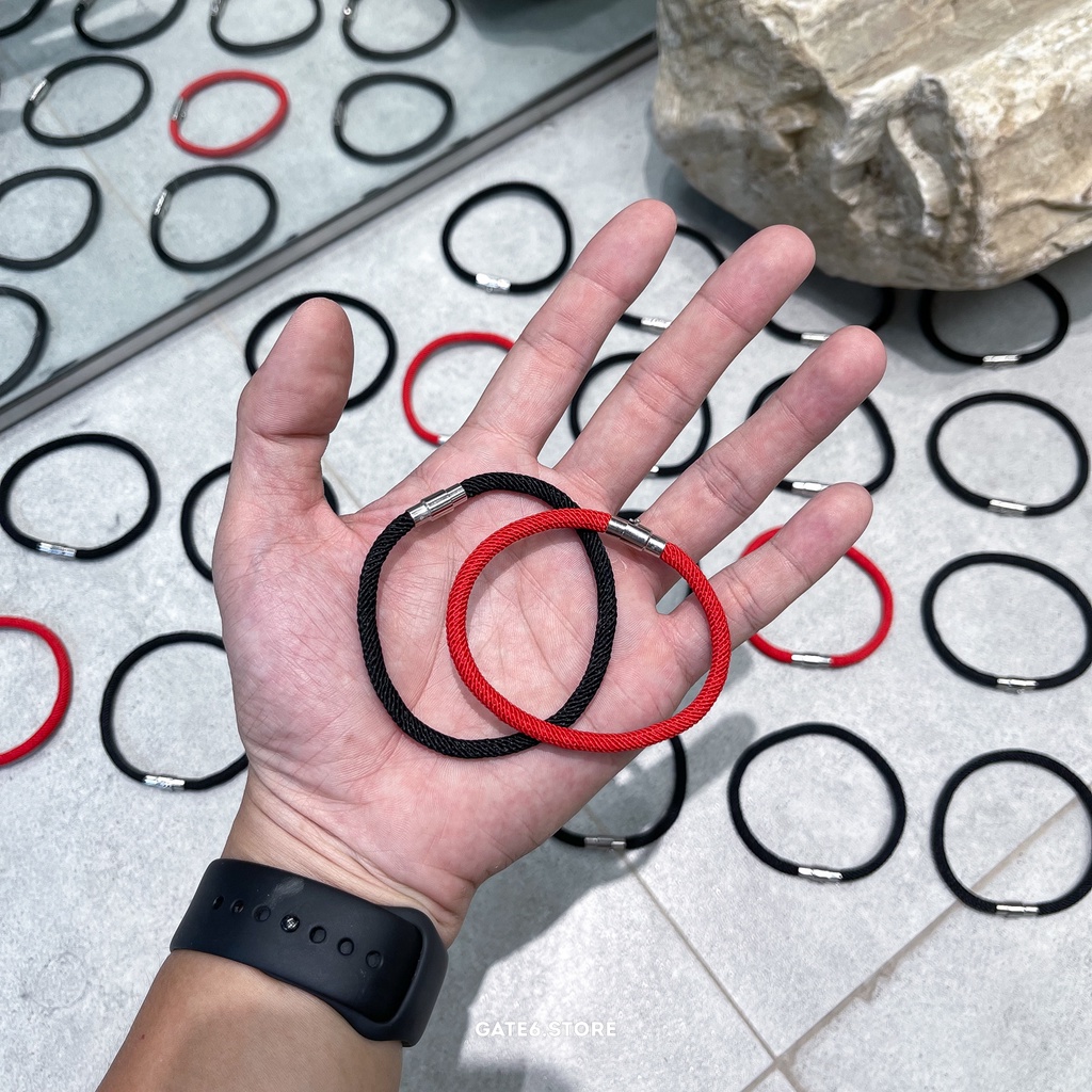 Vòng tay bện thừng phong thủy, dây đeo Unisex khóa nam châm tài lộc may mắn - GATE6 - #4804