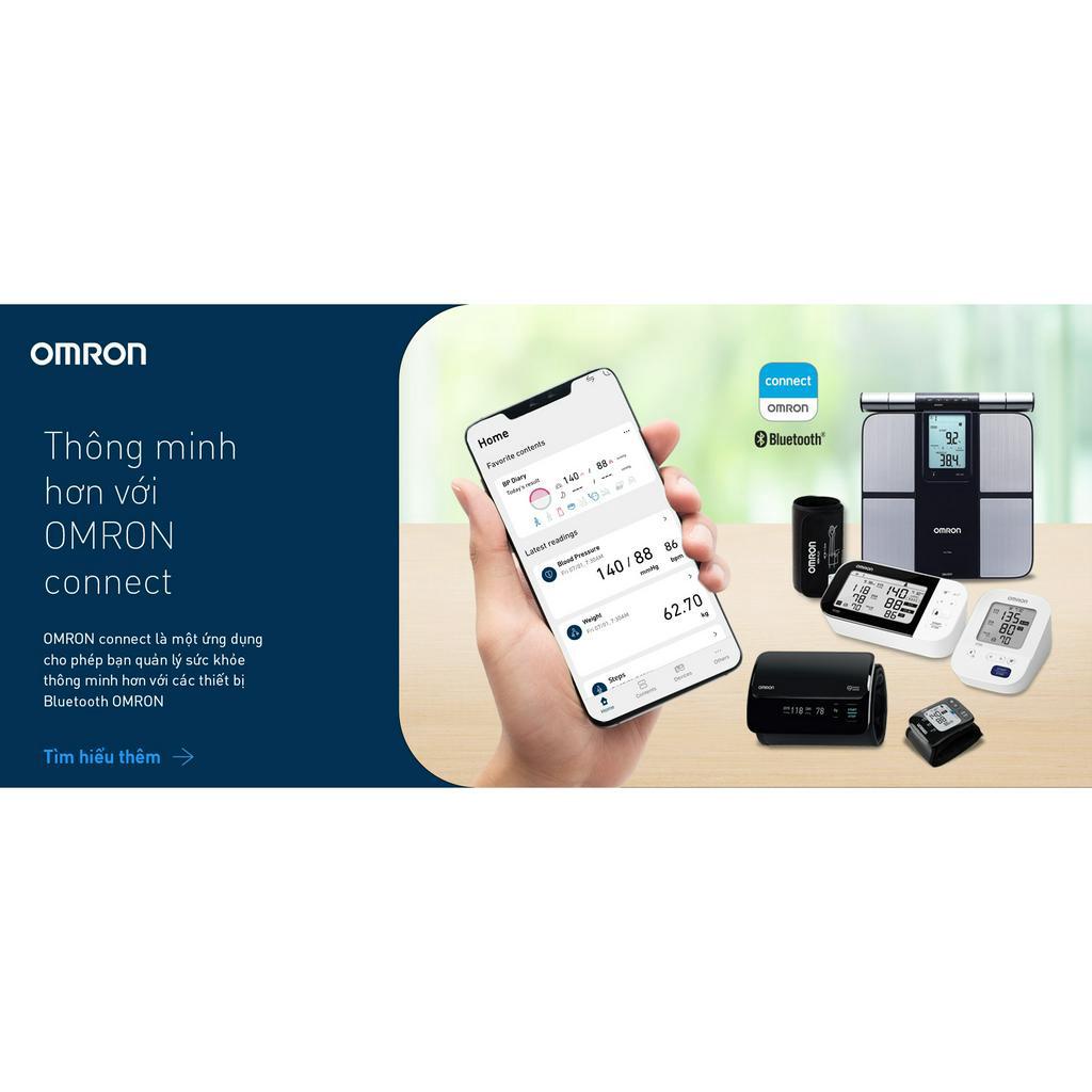 ✅ OMRON HEM-7600T - Máy đo huyết áp bắp tay tự động 7600 T, vòng bít thông minh, Bluetooth kết nối điện thoại Chính hãng
