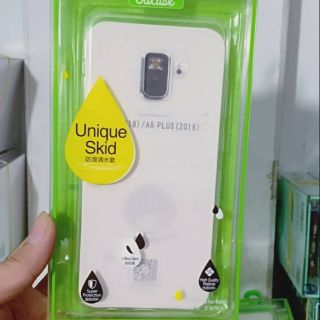 ốp lưng dẻo trong suốt ou case samsung A8 plus 2018 tặng kính cường lực cao cấp