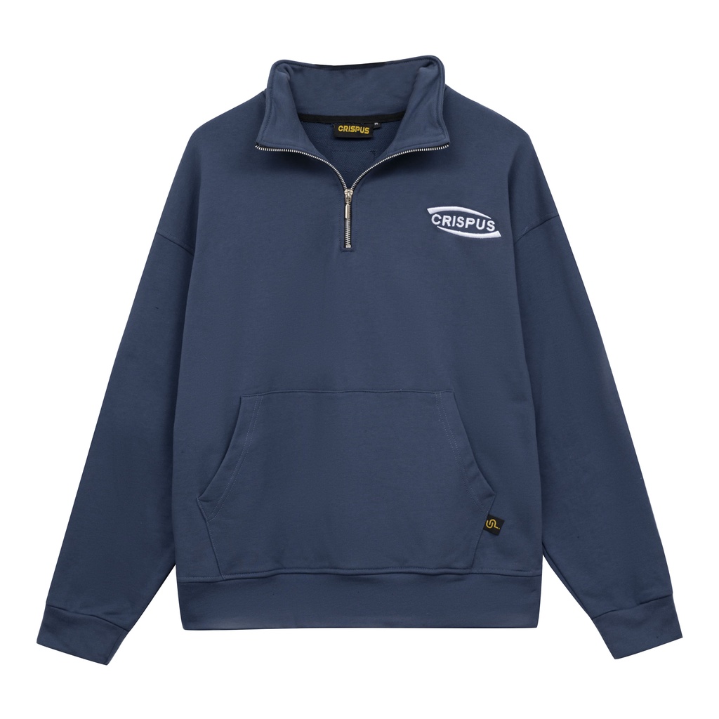 ÁO HALF ZIP SIMPLE XANH