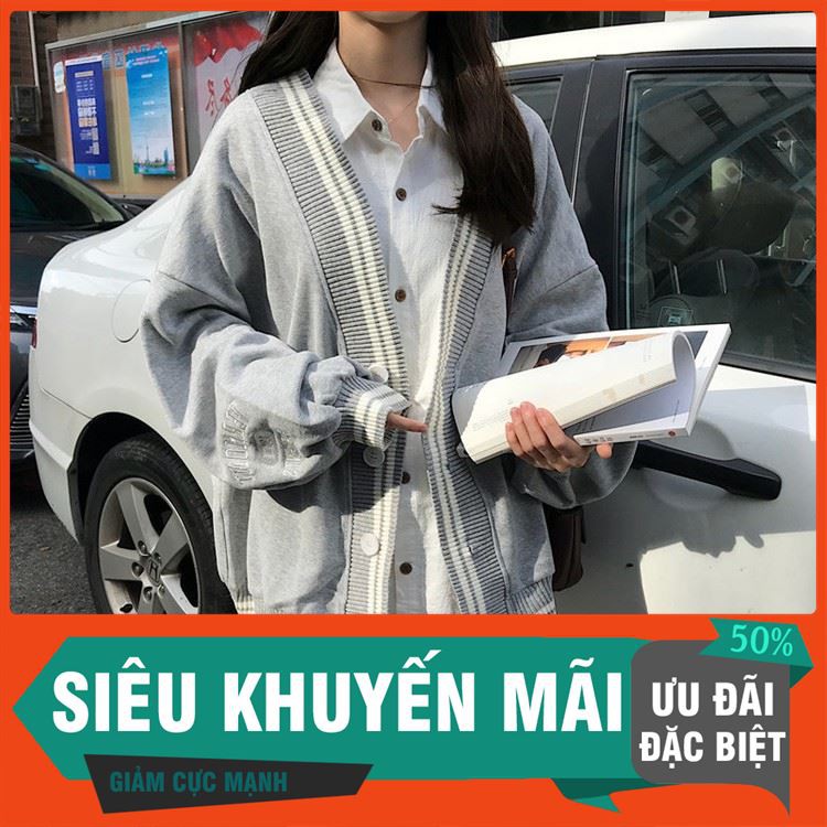 [ Big Sale ] Áo Khoác CARDIGAN VERMONT Xám THÊU TAY UNISEX [Kèm Hình Thật] thời trang công sở