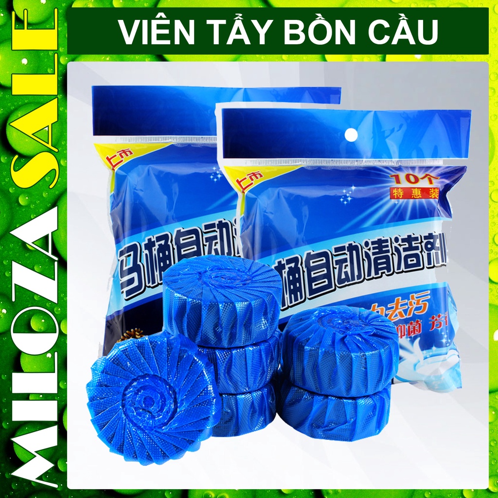 [TÚI 10] Viên Thả Bồn Cầu - Viên Tẩy Bồn Cầu - Vệ Sinh Toilet, Diệt Khuẩn, Khử Mùi, Giúp Thơm, Làm Sạch Bệ Xí - MILOZA