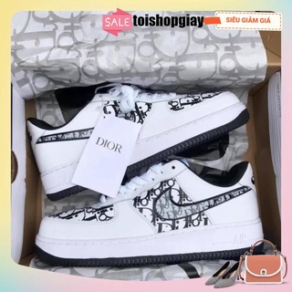 Giày thể thao AF1 dior, Giày sneaker nike_dior đế đen nam nữ mới nhất 2022 Full Box Bill