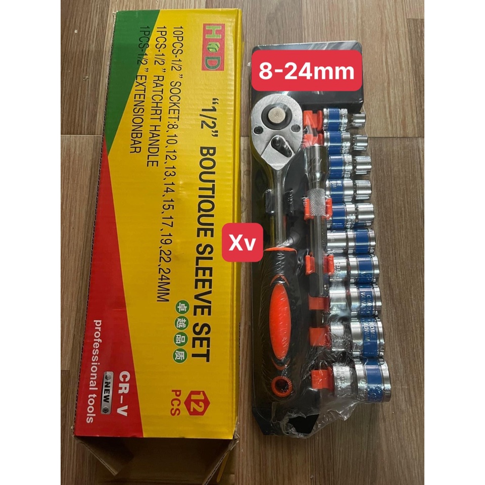 Bộ tuýp khẩu HD 12 chi tiết 1/2