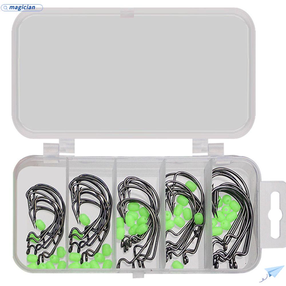 Set 50 Lưỡi Câu Cá Thép Carbon Có Gai Nhọn Chuyên Dụng