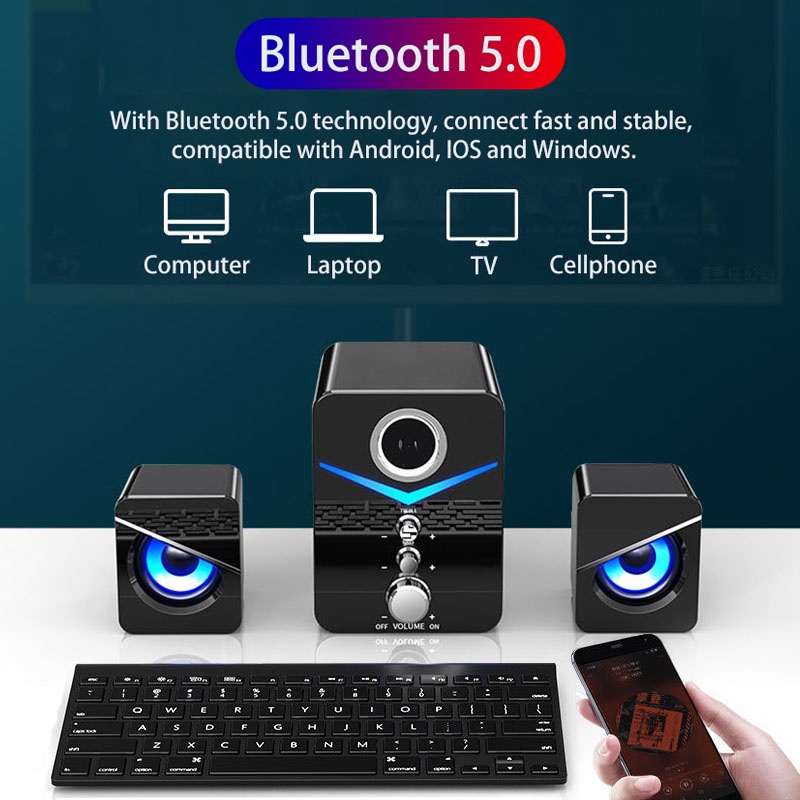 Loa Bluetooth Âm Thanh Siêu Trầm Cho Máy Tính/Laptop/TV