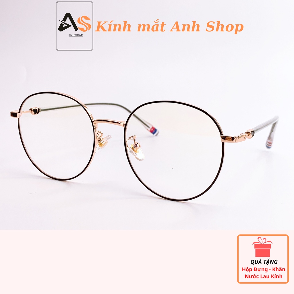 Gọng mắt tròn chất liệu kim loại thanh mảnh thời trang 62081