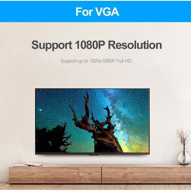 Cáp chuyển đổi typeC sang HDMI và VGA V187B - hỗ trợ HD/4K (nhiều màu)