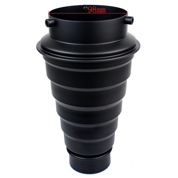 Ống Snoot gom sáng cho đèn studio kèm filter màu