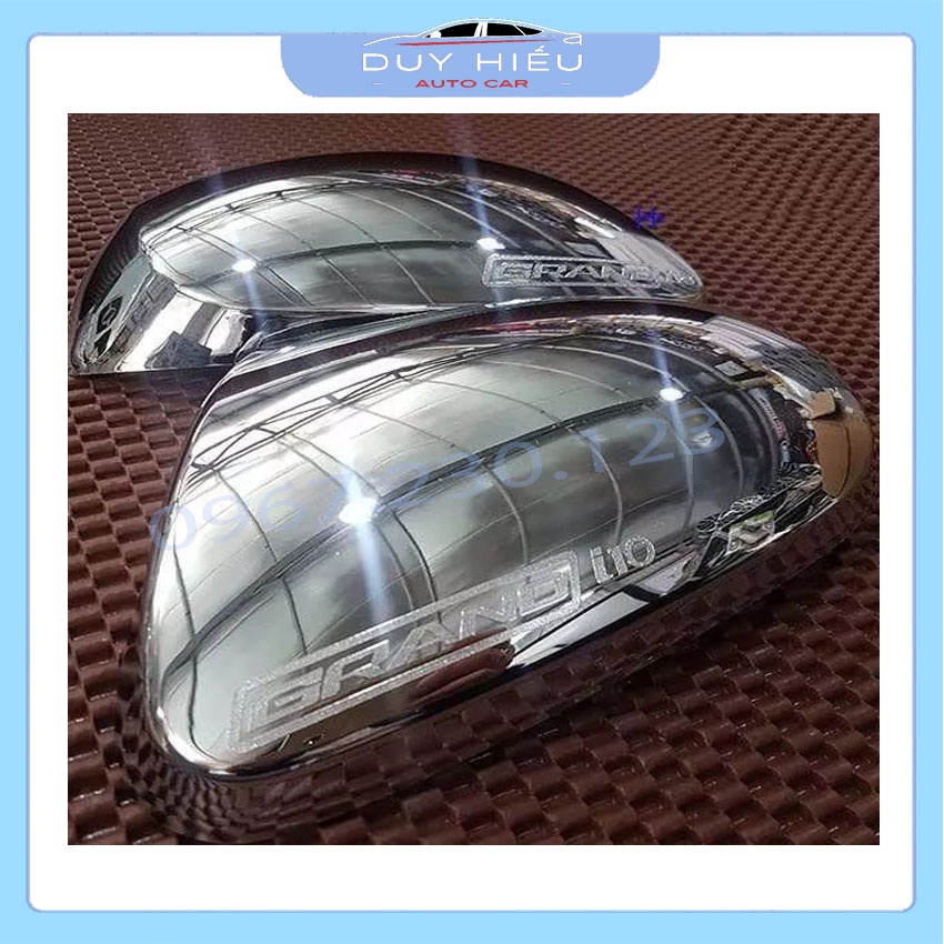 Bộ Hai Ốp Gương I10 2021 Mạ crom Phụ Kiện Ô Tô Hyundai i10 Bảo Vệ Gương Hatback Hoặc Sedan